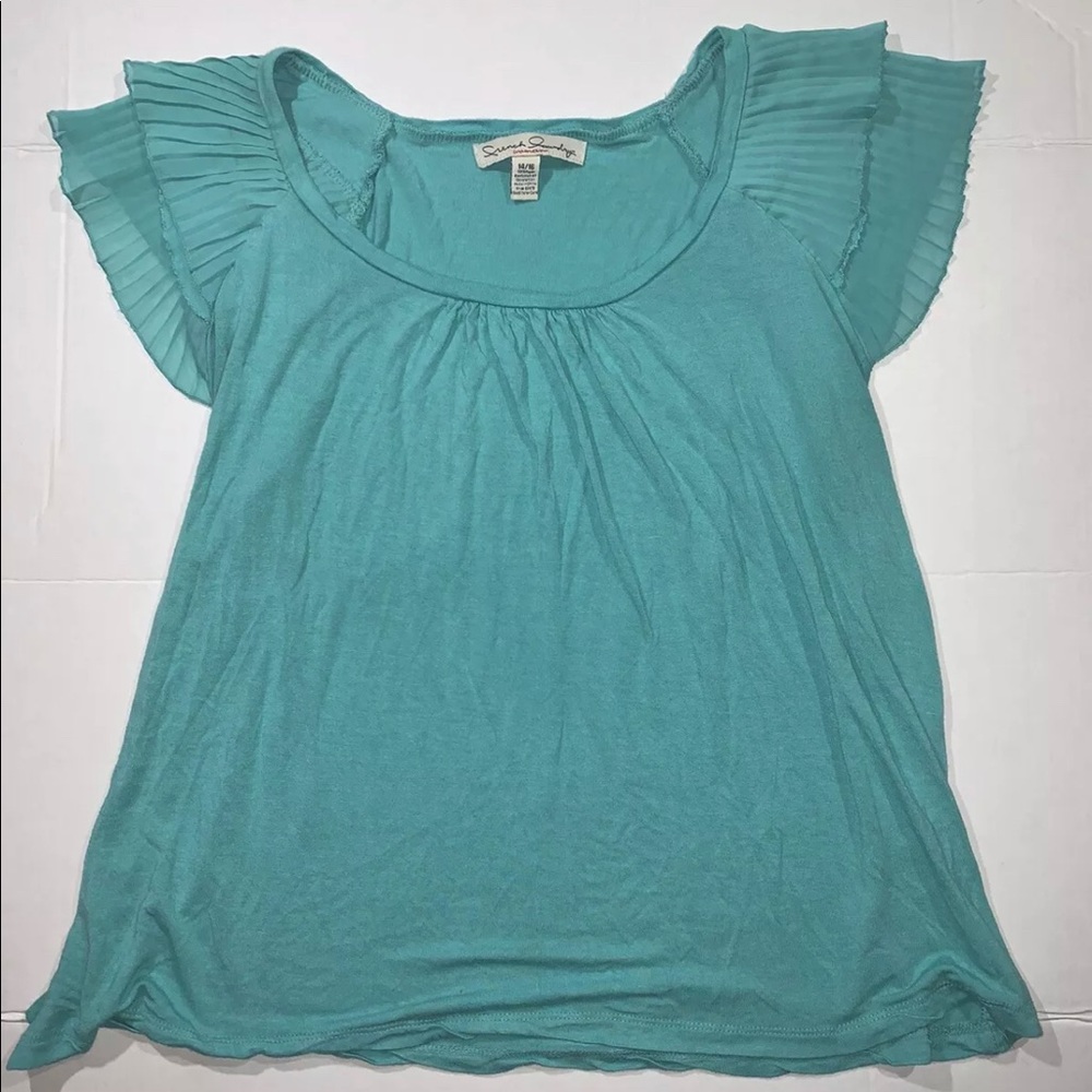 French Laundry Wrinkled Pleated Sleeves Size 14/16